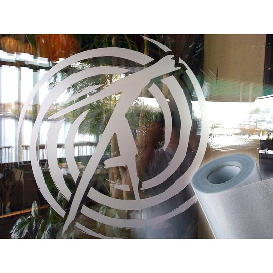 Frosted Matte Etched Adhesive Craft Window Vinyl Roll for Cricut, Silhouette and Cameo (12x 48", Frosted White)